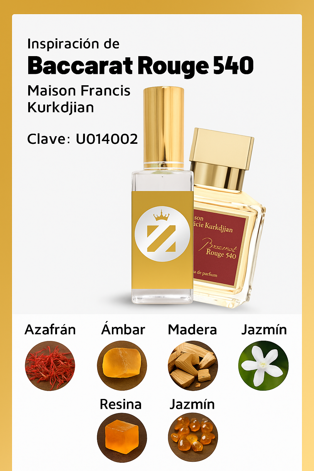 Perfume Tendencia U BACCARAT ROUGE 540 zenz