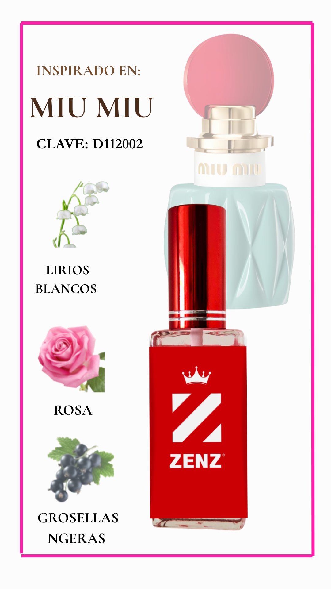 Perfume Tendencia D  MIU MIU NUEVO 2025  zenz