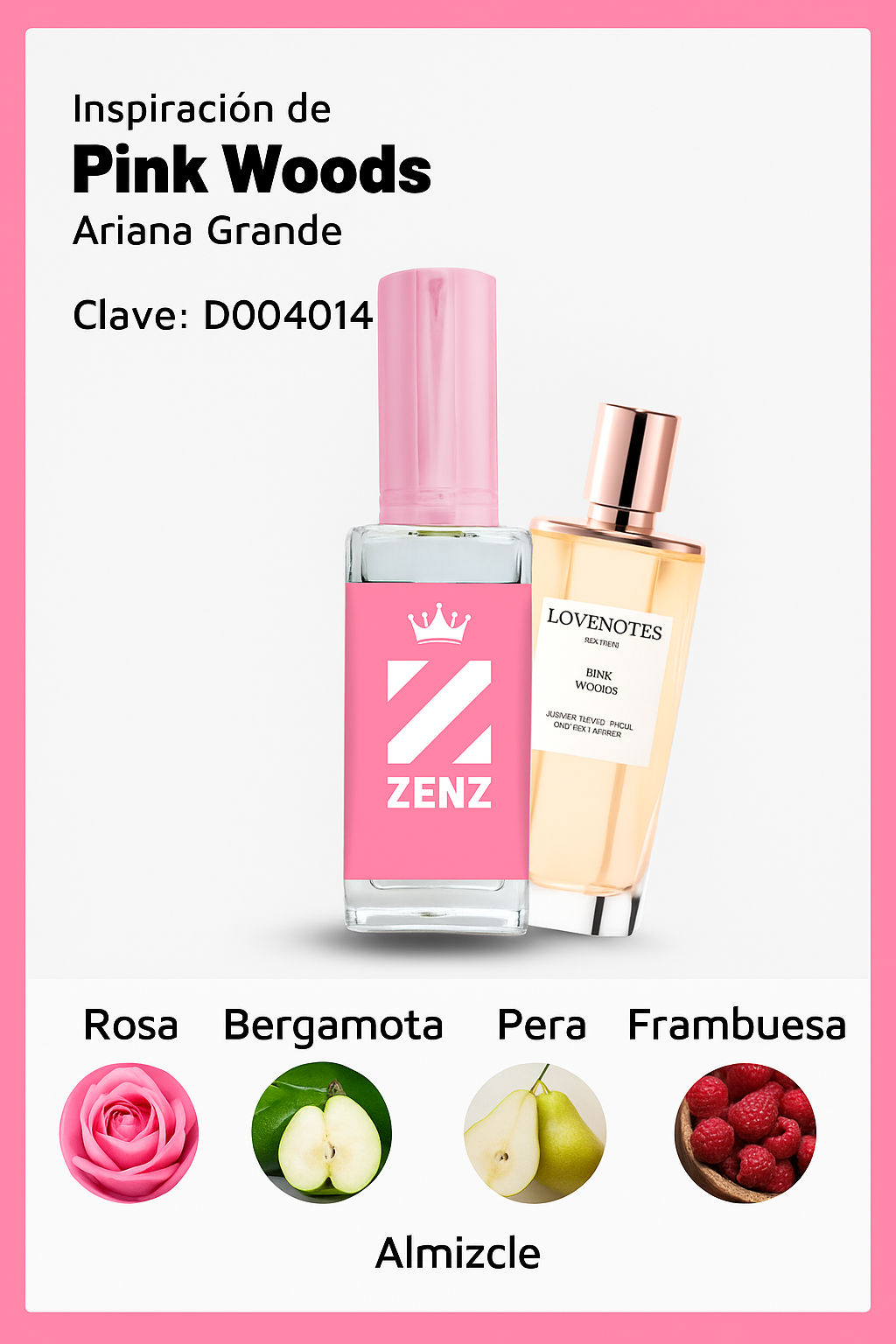 Perfume Tendencia D PINK WOODS ARIANA GRANDE zenz