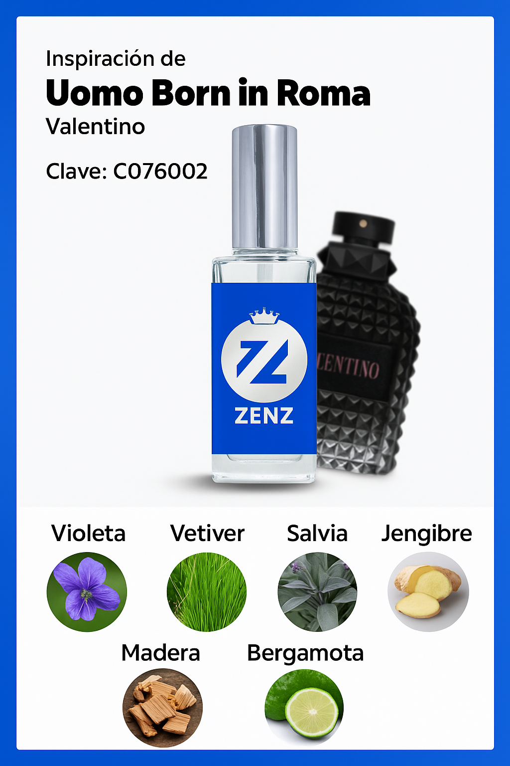 Perfume Tendencia C UOMO BORN IN ROMA zenz