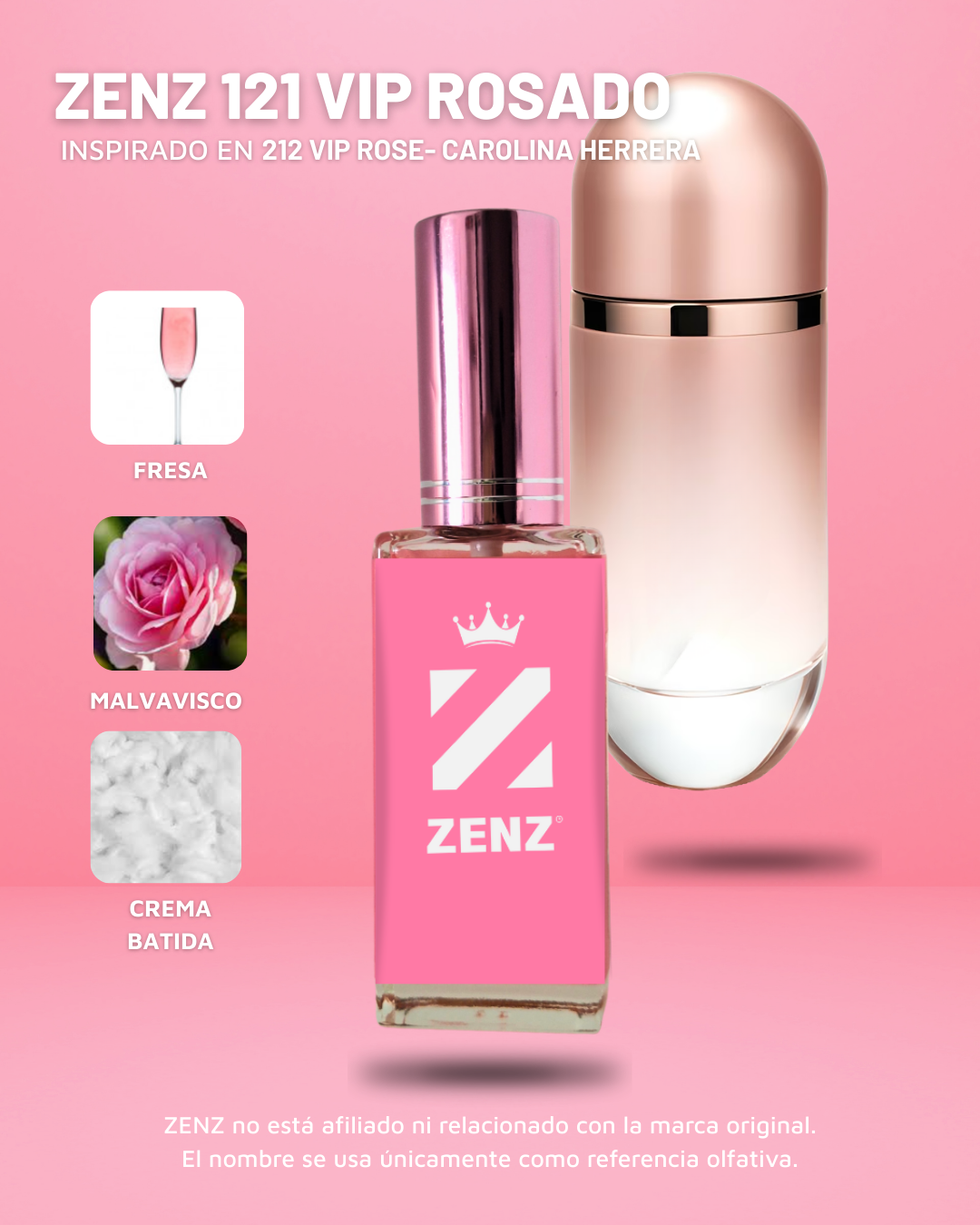 Perfume Tendencia D 212 VIP ROSE zenz