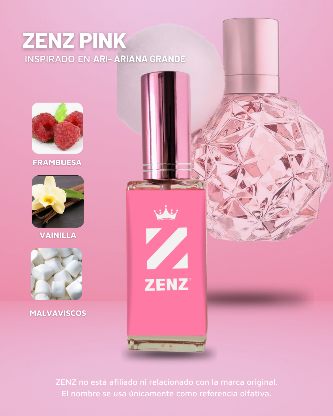 Perfume Tendencia D ZENZ PINK- Inspirado en ARI DE ARIANA GRANDE zenz