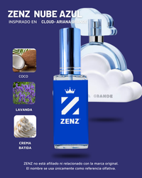 Perfume Tendencia D ZENZ NUBE AZUL- Inspirado en  CLOUD Ariana G.