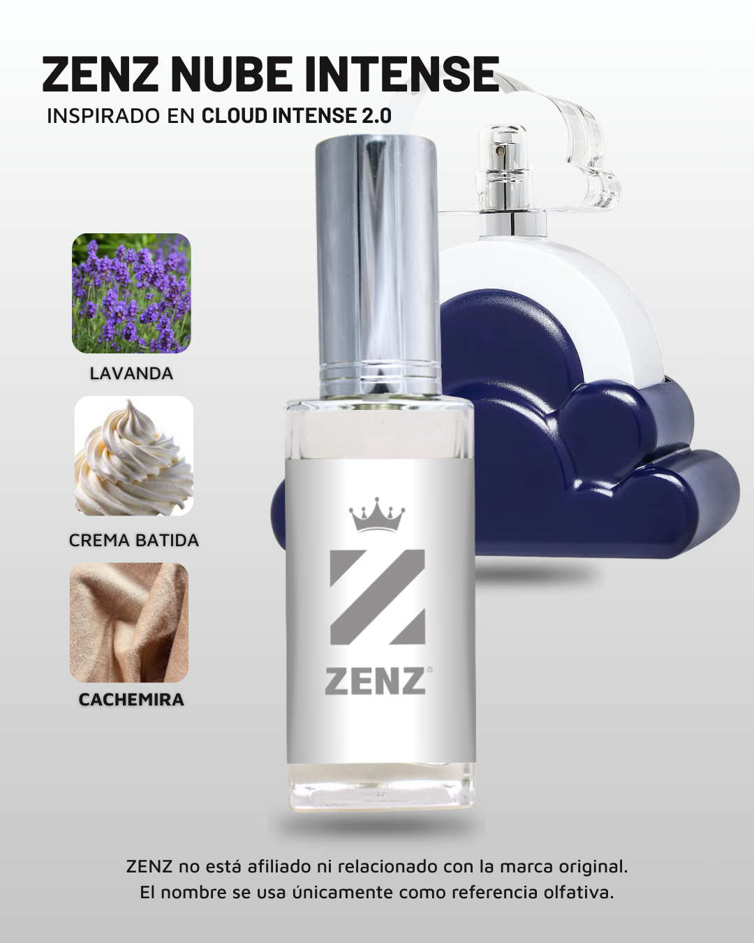 Perfume Tendencia D ZENZ NUBE INTENSE- Inspirado en  CLOUD INTENSE 2.0 Ariana G.