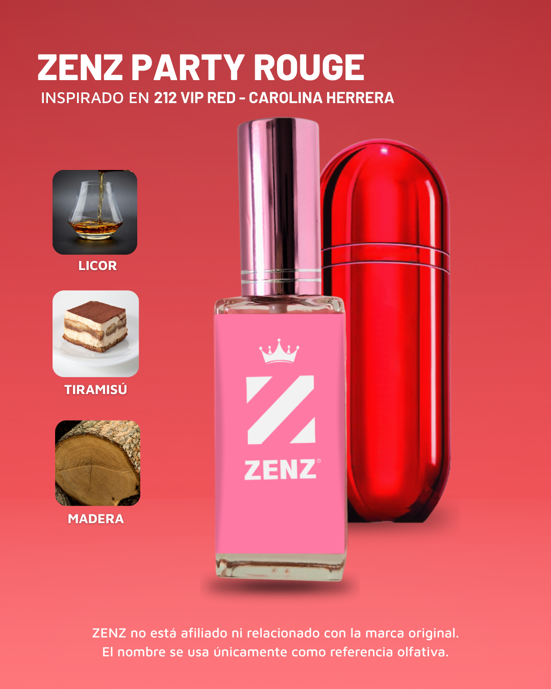 Perfume Tendencia D 212 VIP RED zenz