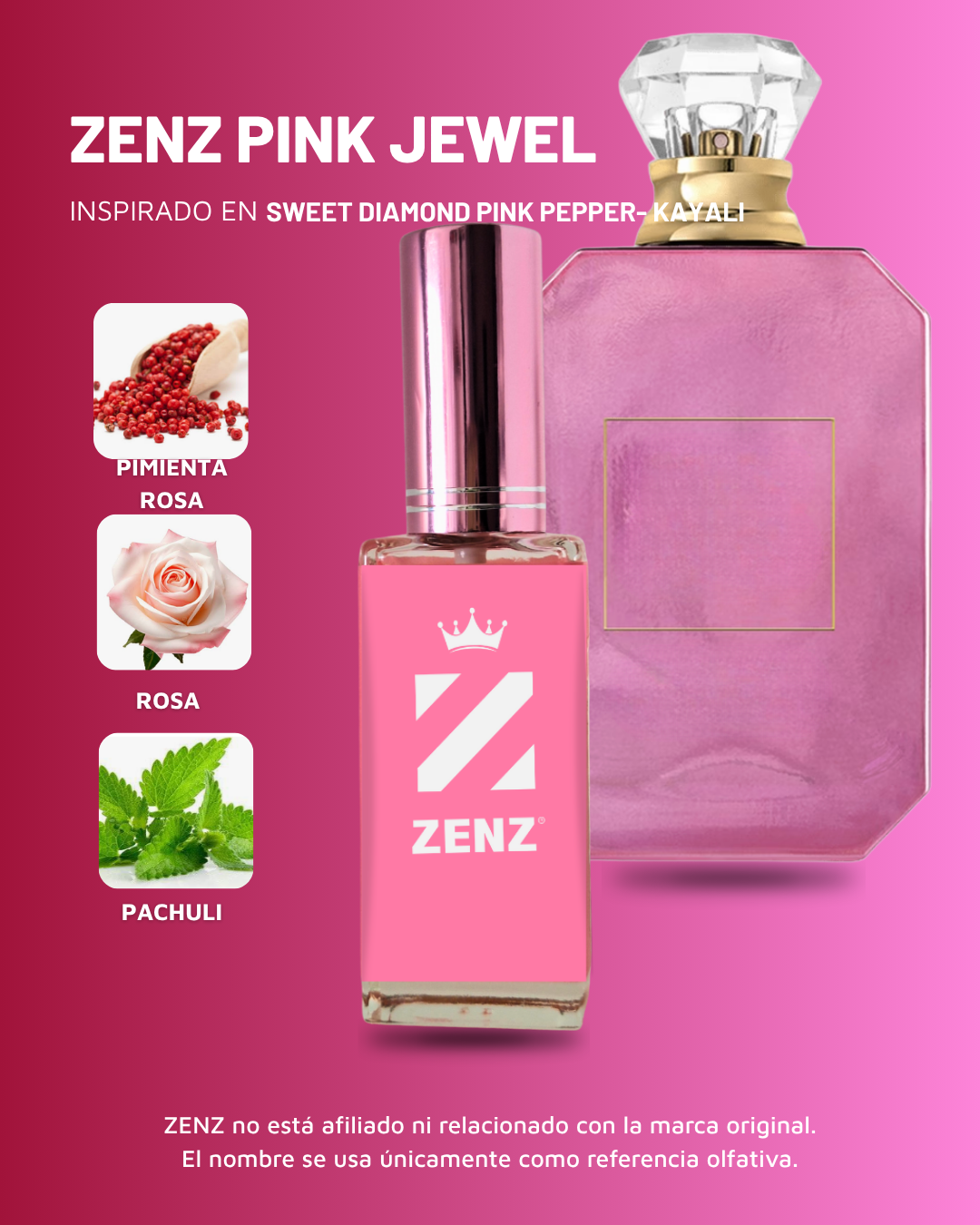 Perfume Tendencia D SWEET DIAMOND PINK PEPPER NUEVO FEBRERO 2025 zenz