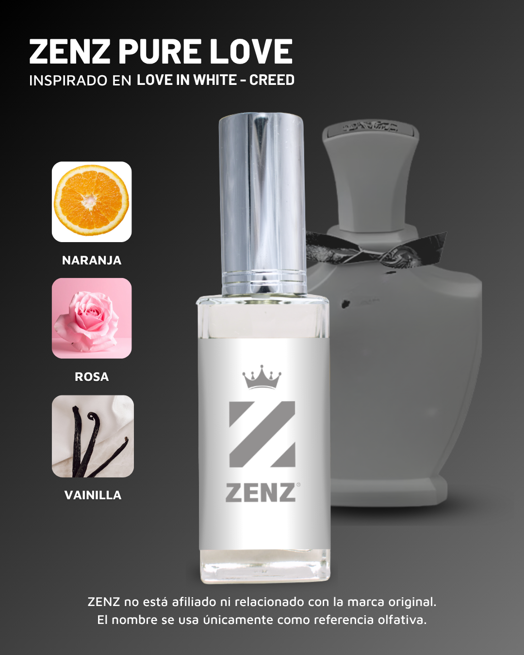 D Inspirado en LOVE IN WHITE l Creed zenz