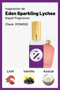 Perfume Tendencia D EDEN SPARKLING LYCHEE NUEVO MARZO 2024 zenz
