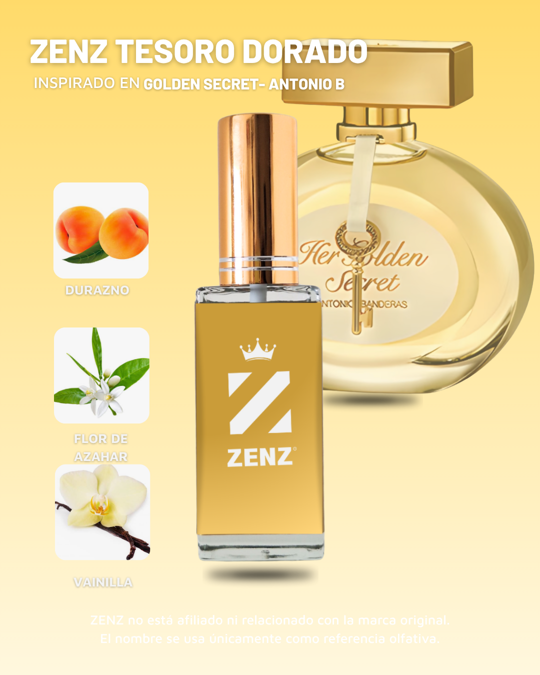 Perfume Tendencia D GOLDEN SECRET zenz