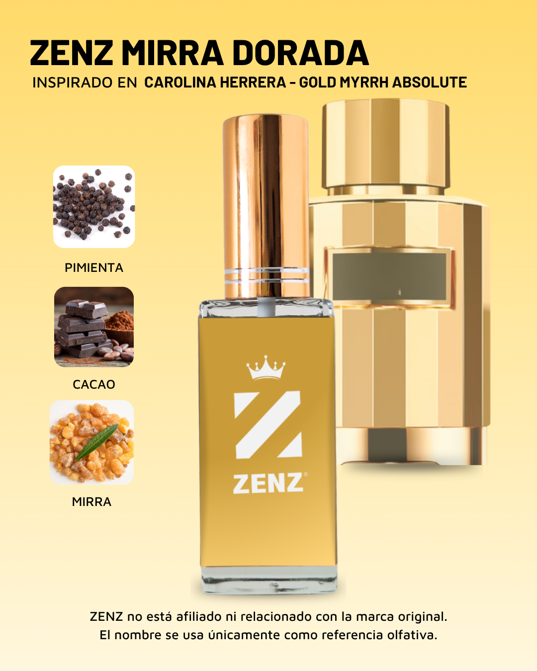 U Inspirado en Gold Myrrh Absolute l Carolina Herrera ZENZ
