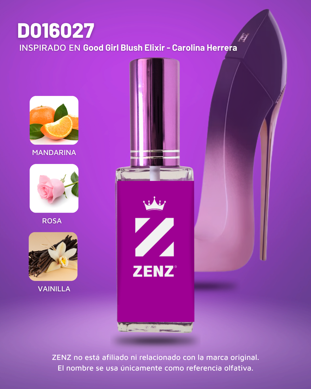 Perfume Tendencia D GOOD GIRL BLUSH ELIXIR NUEVO 2025 zenz
