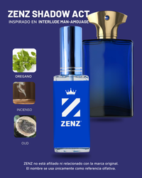Perfume Tendencia C ZENZ SHADOW ACT- Inspirado en INTERLUDE MAN zenz