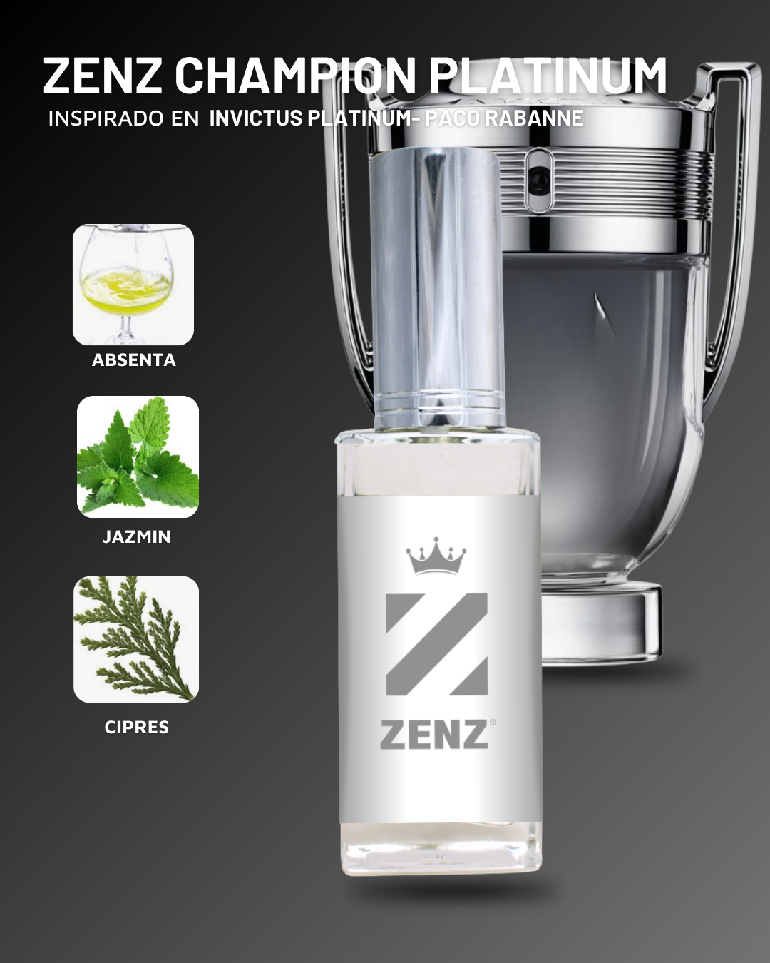 Perfume Tendencia C INVICTUS PLATINUM zenz