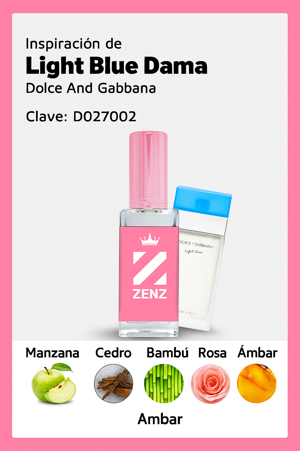 Perfume Tendencia D LIGHT BLUE DAMA zenz