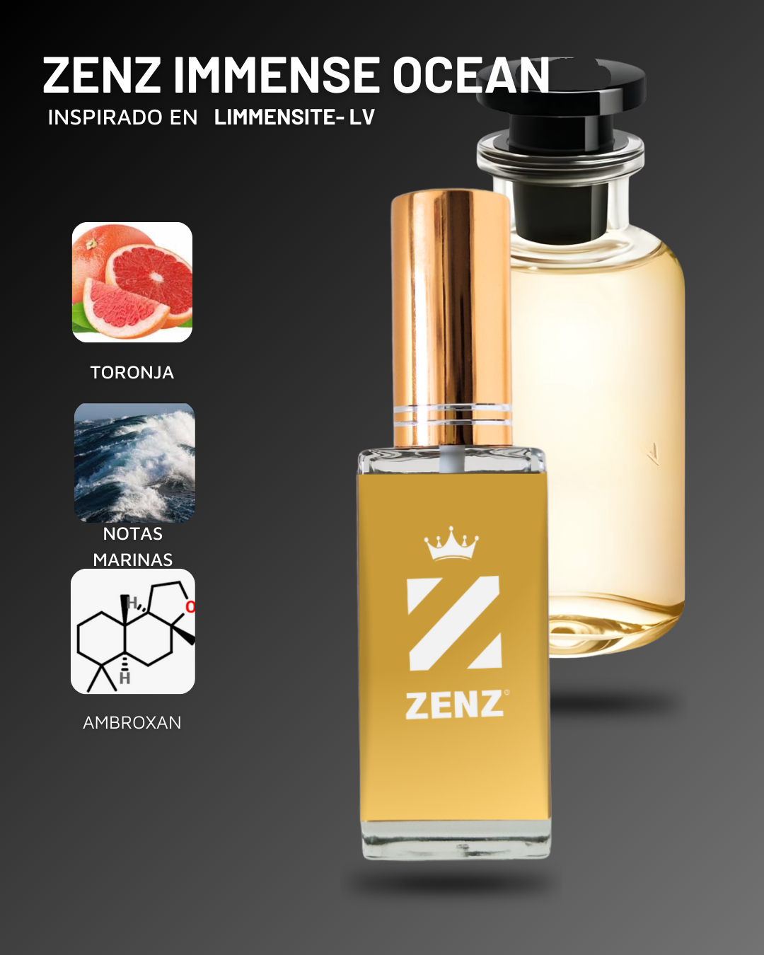 Perfume Tendencia C ZENZ IMMENSE OCEAN- Inspirado en Limmensite LV