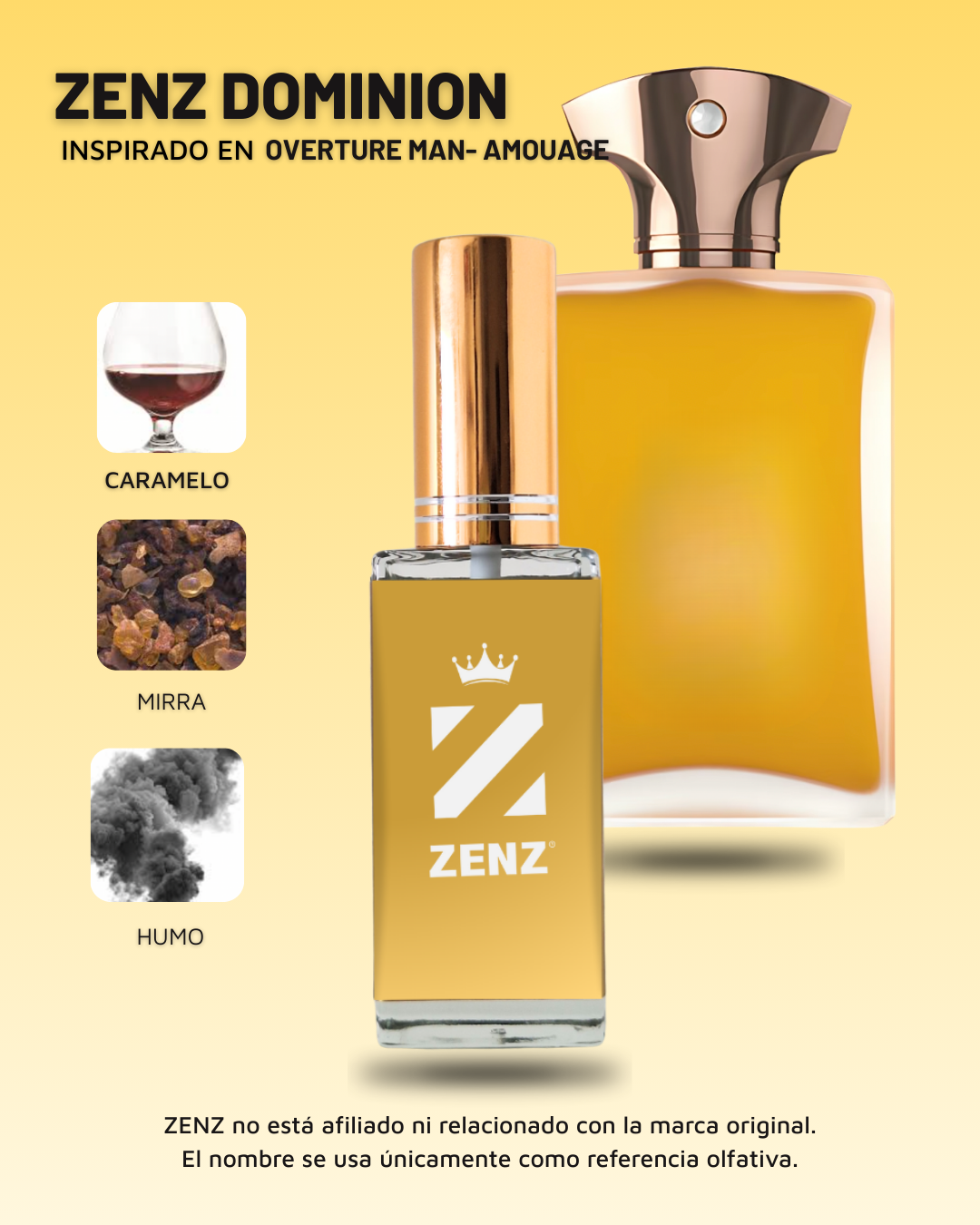 Perfume Tendencia C ZENZ DOMINION- Inspirado en  OVERTURE MAN Amouage
