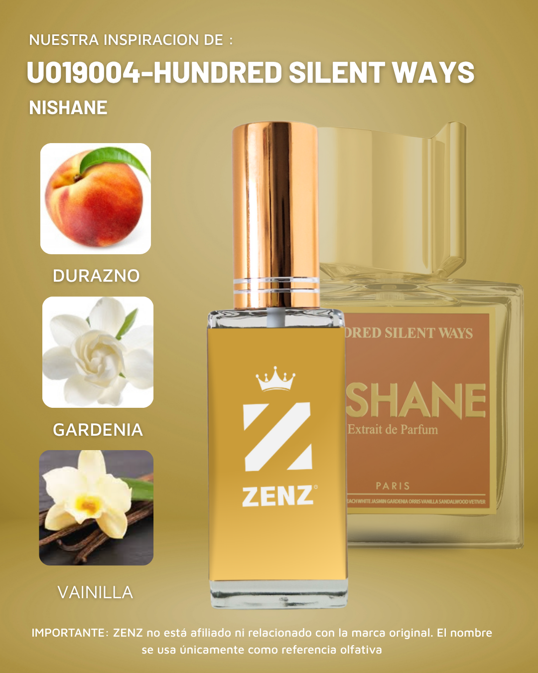 Perfume Tendencia U HUNDRED SILENT WAYS NISHANE NUEVO 2025 zenz