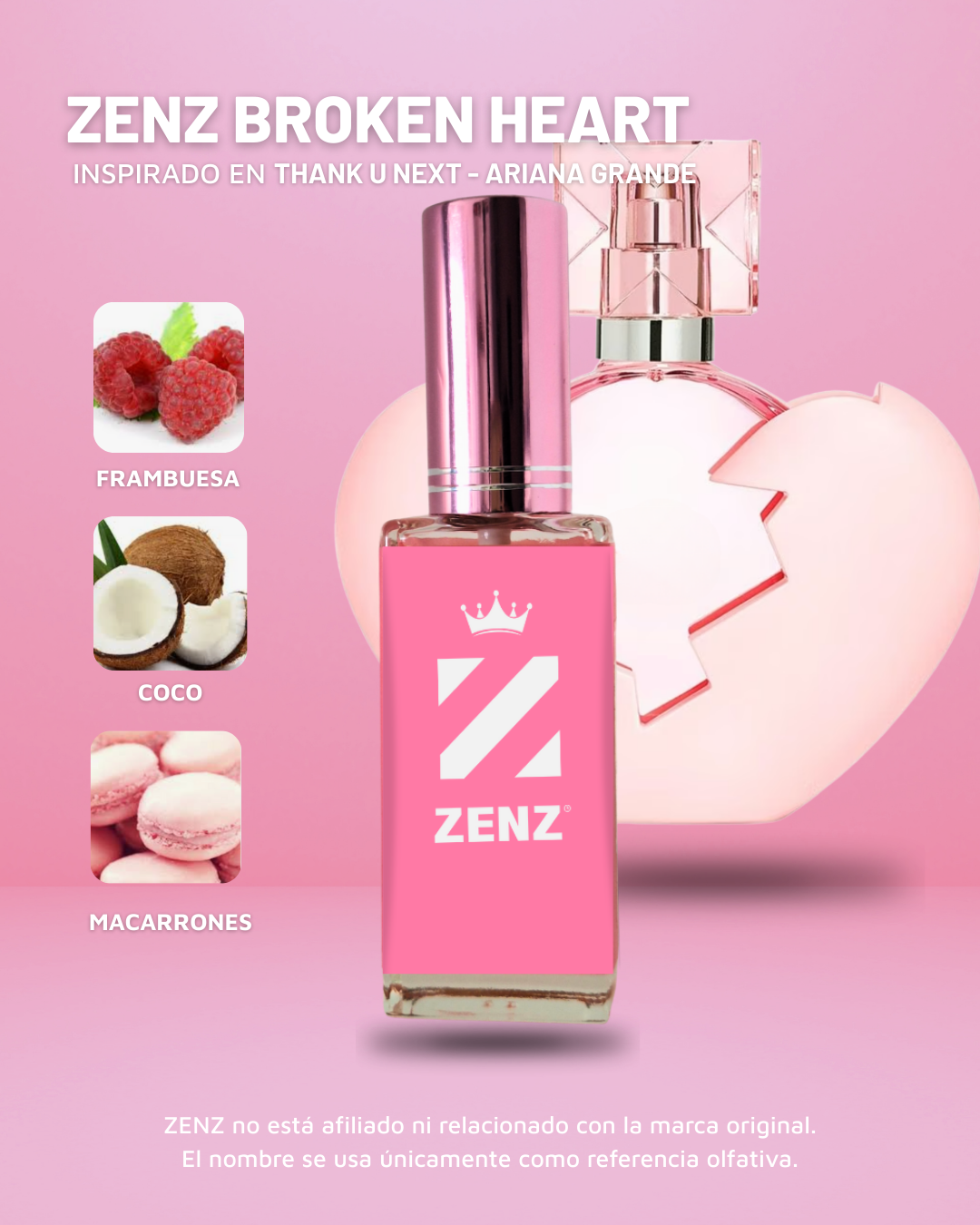 Perfume Tendencia D BROKEN HEART- Inspirado en THANK U NEXT Ariana Grande zenz