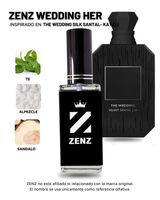 Perfume Tendencia C THE WEDDING VELVET SANTAL NUEVO FEBRERO 2024 zenz