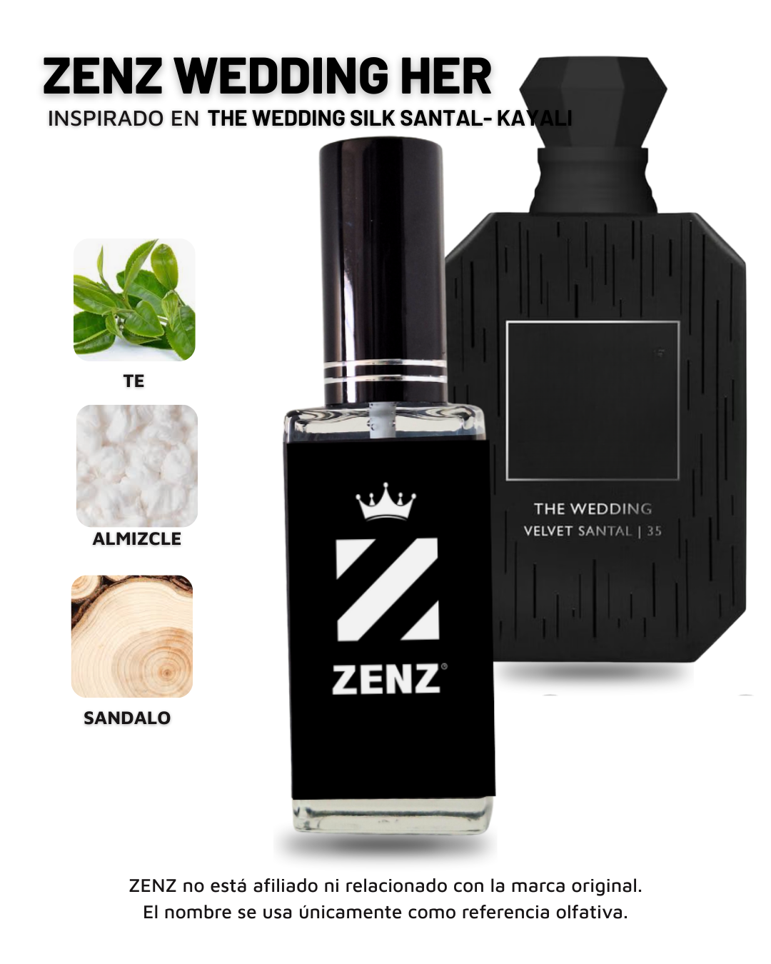 Perfume Tendencia C THE WEDDING VELVET SANTAL NUEVO FEBRERO 2024 zenz