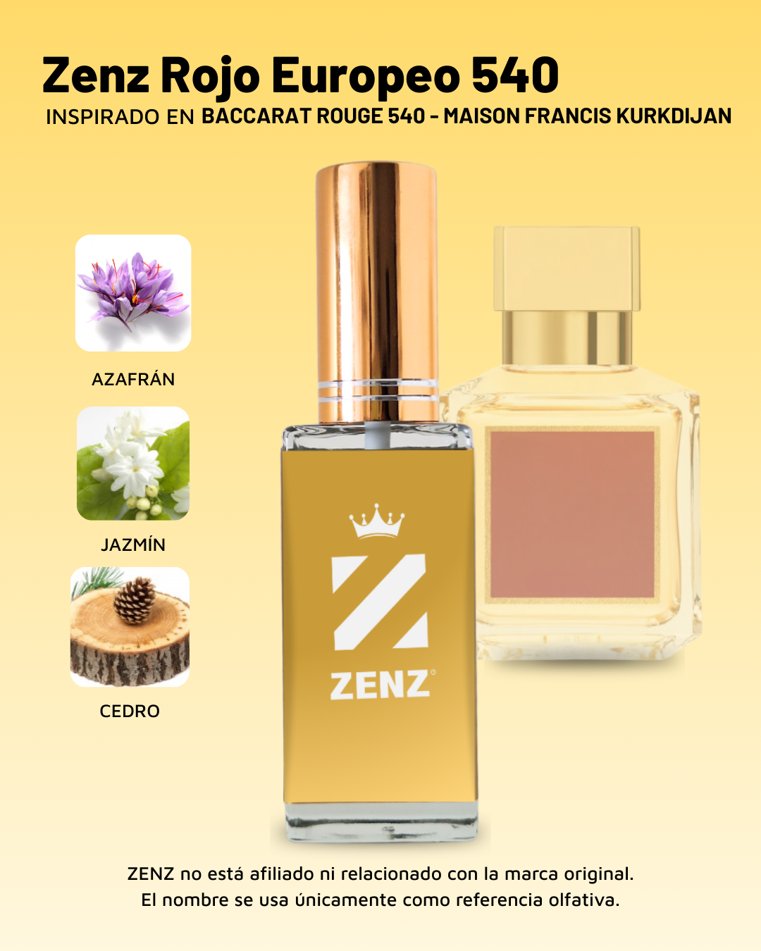 U Inspirado en Baccarat Rouge 540 - Maison Francis Kurkdjian Paris ZENZ