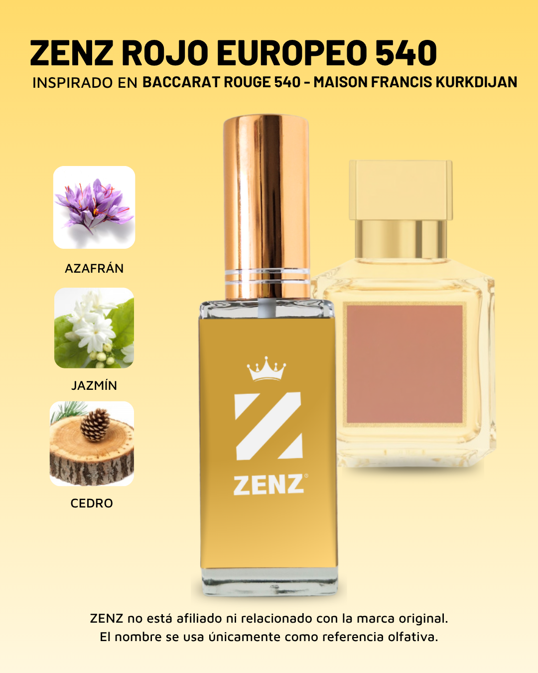 U Inspirado en Baccarat Rouge 540 | Maison Francis Kurkdjian Paris ZENZ