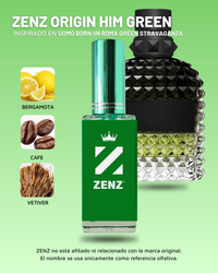 Perfume Tendencia C ZENZ ORIGIN HIM GREEN STRAVAGANZA - Inspirado en UOMO BIR GREEN STRAVAGANZA