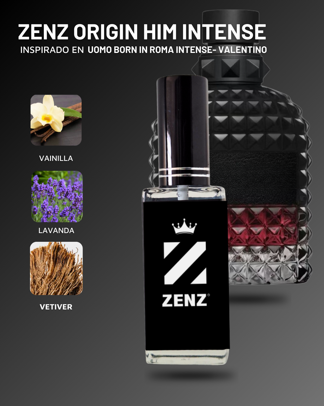 Perfume Tendencia C INTENSE UOMO BORN IN ROMA INTENSE NUEVO julio 2025 zenz