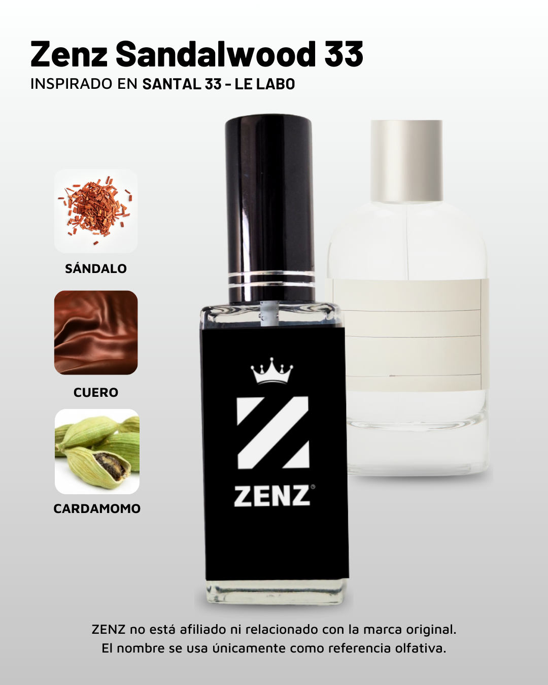 U Zenz Sandalwood 33 | Inspirado en Santal 33 - Le Labo (2° versión ZENZ)