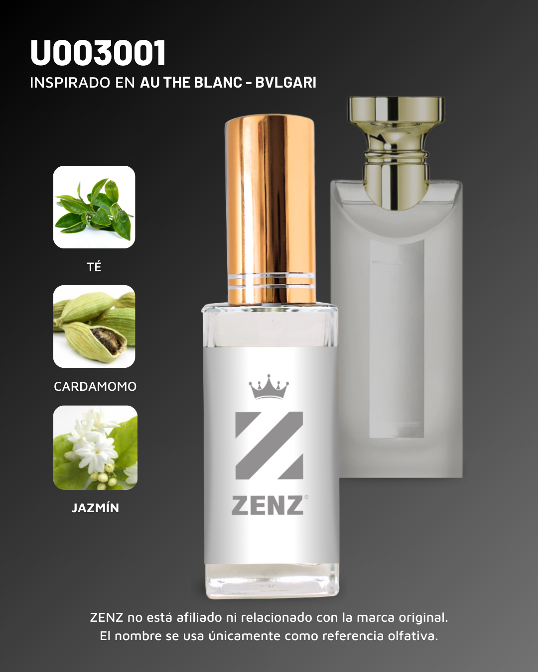 Perfume Tendencia U AU THE BLANC BVLGARI zenz