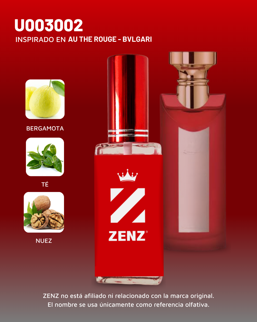 Perfume Tendencia U AU THE ROUGE BVLGARI zenz