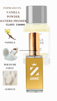 Perfume Inspirado en U VANILLA POWDER MATIERE PREMIER NUEVO 2025 zenz